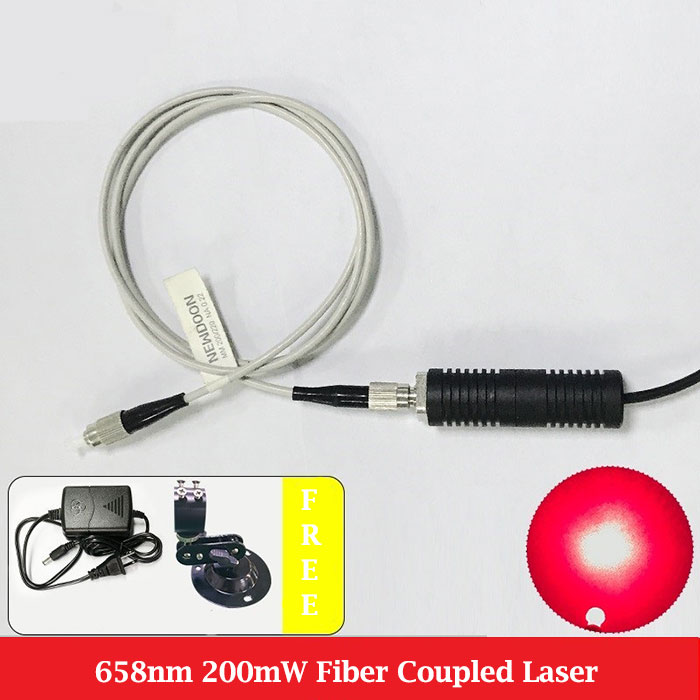 658nm 200mW 尾纤激光 红色激光二极管光纤耦合器